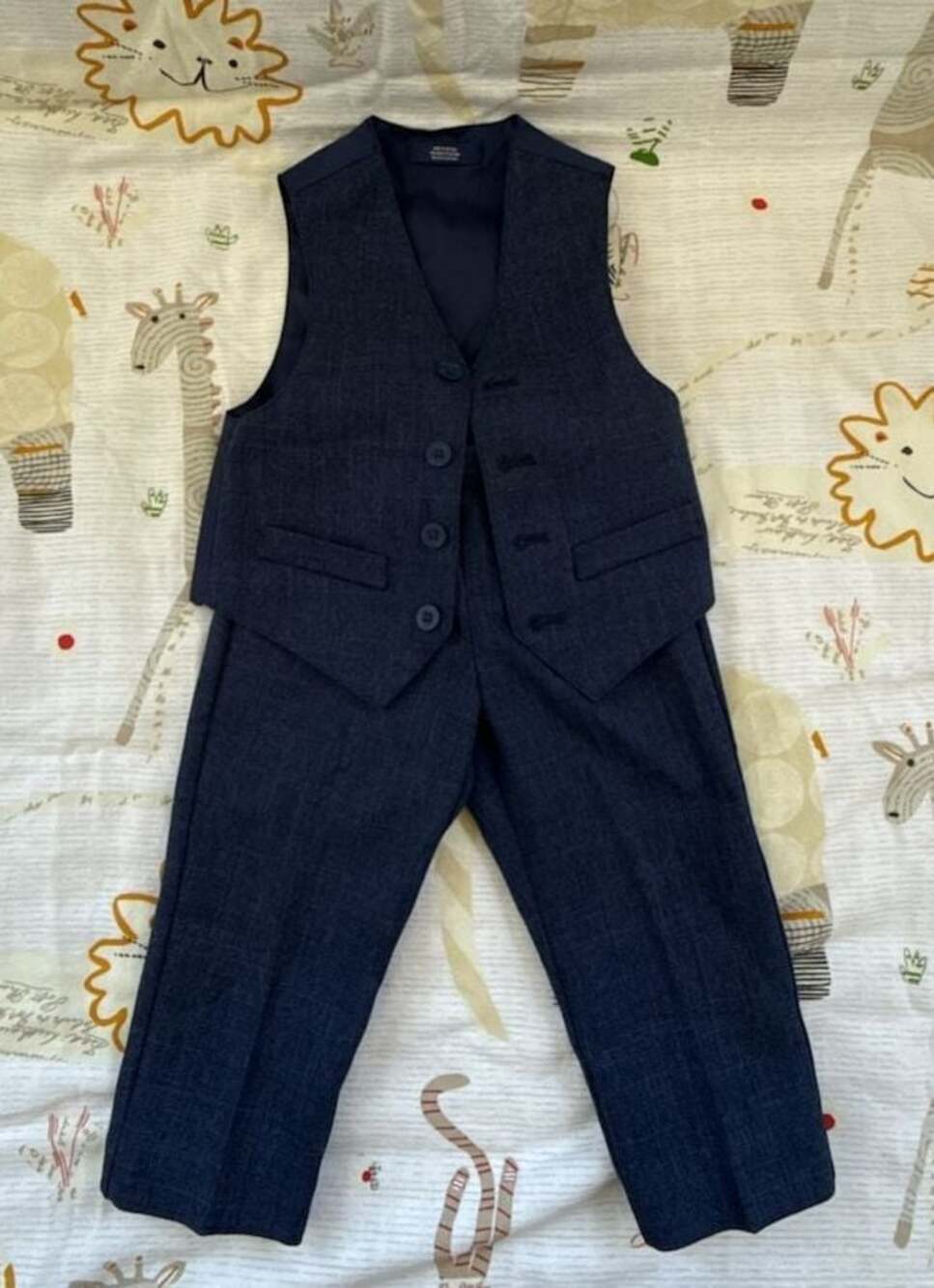 IZOD Toddler Boys 2T Navy Blue Vest and Pants Formal Set